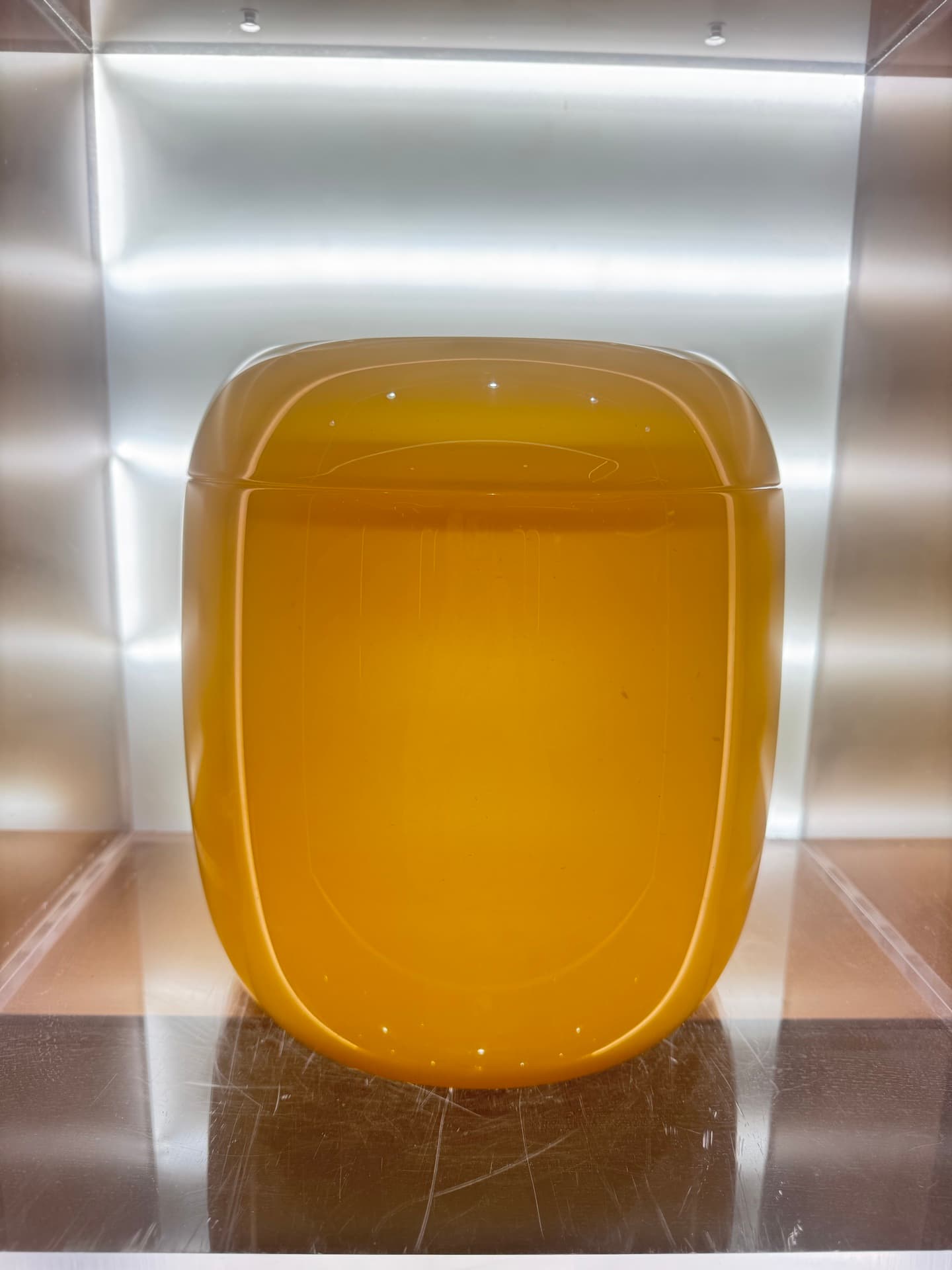 Honey Yellow Glass Urn